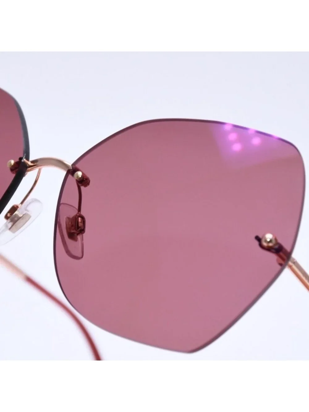 Dolce & Gabbana Sunglasses Pink Lens Gold Temple Eyewear